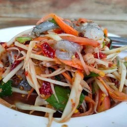 ตำปลาร้า กุ้งสด