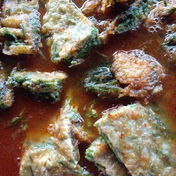 แกงส้มชะอมไข่(ไม่มีเนื้อสัตว์)