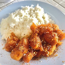 ข้าวไก่ทอดหม่าล่า