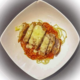 สปาเก็ตตี้ หมูทอดทงคัตสึชีส