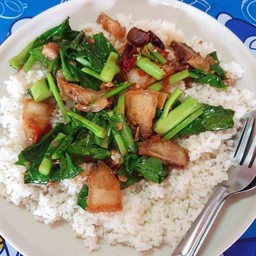 ข้าวผัดคะน้าน้ำมันหอย