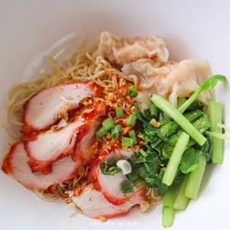 บะหมี่+หมูแดง+เกี๊ยวกุ้ง