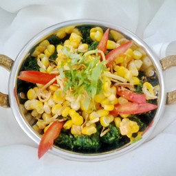 Palak  Makai   ผัดป๋วยเล้งข้าวโพดกระเทียม