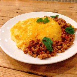 ข้าวไข่ข้นกระเพราเนื้อสับ