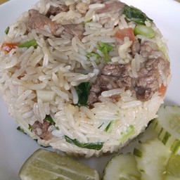 ข้าวผัดมันเนื้อ