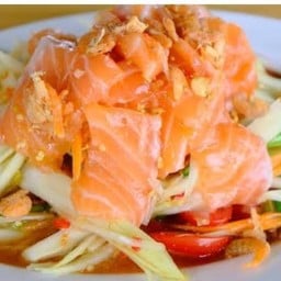 ตำไทย แซลมอนสด