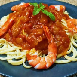 สปาเก็ตตี้ซอสแดงกุ้ง