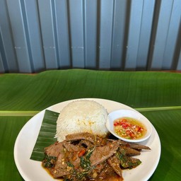 โปร กระเพราตับหมู(ราดข้าว)