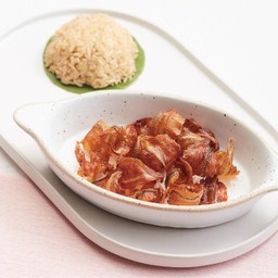 ปลาแก้วหวาน เสิร์ฟพร้อมข้าวเหนียวข้าวกล้อง