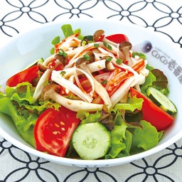 สลัดปูอัดและเห็ดรวม(ยำ)