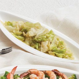 ผัดกะหล่ำปลีน้ำปลา (กับข้าว) (กะหล่ำปลีปลอดสาร)