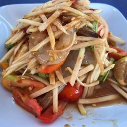 ส้มตำกุ้งสดปลาร้า