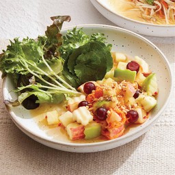 ส้มตำแครอทและผลไม้ (O, A, B, AB) (Carrot and fruit salad)