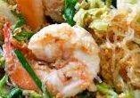 สุกี้แห้ง กุ้ง