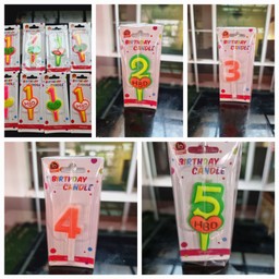 เทียนวันเกิดเลข 1-5 ราคาต่อตัว