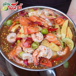ถาดเหลาแซลมอน +กุ้ง