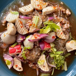 ยำวุ้นเส้นหมูสับปลาร้า