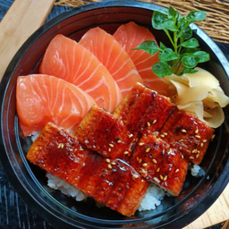 110 Salmon Unagi Don