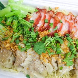 ชุดพุงพลุ้ย 1 (บะหมี่+หมูแดง+เกี๊ยวหมู)