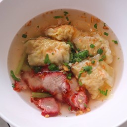 หมูแดง + เกี๊ยวกุ้ง