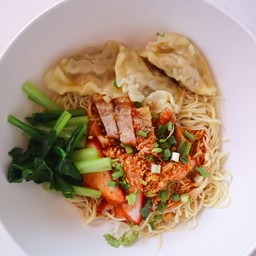 หมูแดง+หมูกรอบ+เกี๊ยวหมู