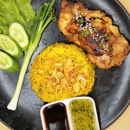 ข้าวหมก ไก่เทอริยากิ (กล่องฟูดเกรด เข้าไมโครเวฟได้)