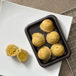 เค้กบอล ไร้เนย ฟักทองญี่ปุ่น กล่องละ 6 ลูก