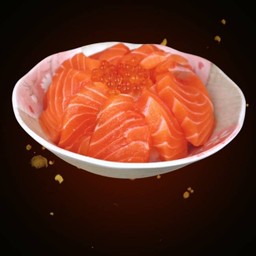 ข้าวหน้าปลาแซลมอน