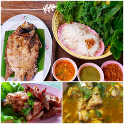 ปลาทับทิมเผา+คอหมูอบโอ่ง ฟรีต้มแซ่บกระดูกอ่อน