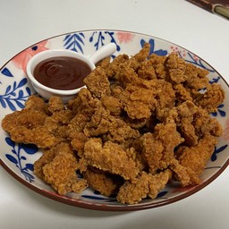 หนังไก่ชุบแป้งทอด