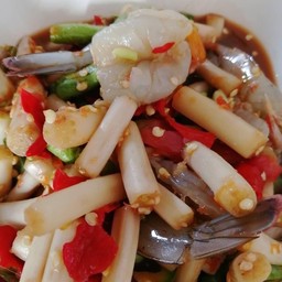 ตำไหลบัวกุ้งสด