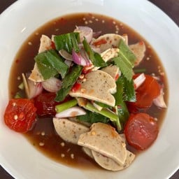 ยำหมูยอ+ไข่แดงเค็ม