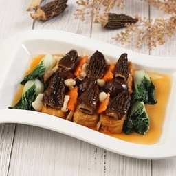 เต้าหู้เห็ดมอเรลเห็ดรวมน้ำแดง