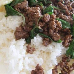 ข้าวโหระพาหมูสับ