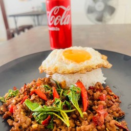 Basil Minced Pork + Coke