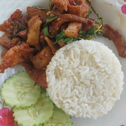 ขัาวกะเพราหมูหมัก