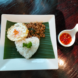 Basil Rice With Fried Egg