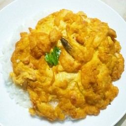 ไข่เจียววุ้นเส้น+ใบโหระพา  (ใช้ไข่2ฟองนะจ๊ะ)