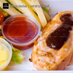 สเต็กไก่ พริกไทยดำ