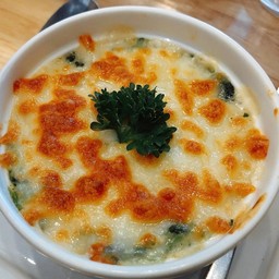 A2 ผักโขมอบชีส Baked Spinach With Cheese