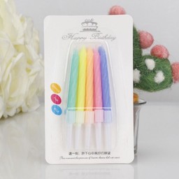 เทียนวันเกิด สีพาสเทล (แบบสั้น)
