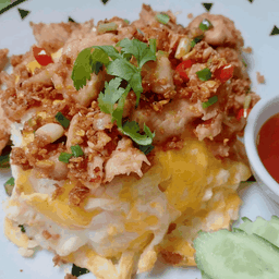 ข้าวอกไก่คั่วเกลือไข่ข้น