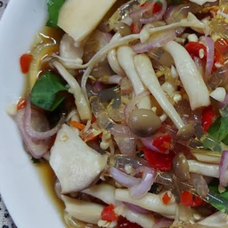 ยำวุ้นเส้นเห็ดรวม