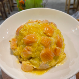 ไข่ข้นแซลม่อน กับข้าว