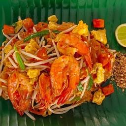 ผัดไทยกุ้งสด