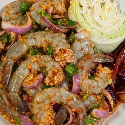 ลาบกุ้งสด