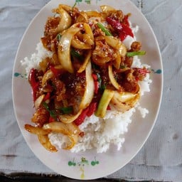 หมูป่าผัดพริกเผา