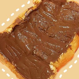 ขนมปังหัวกะโหลกปิ้ง เนย+นูเทลล่า 2แผ่น