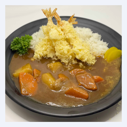 [อร่อยซ่ากับโค้ก] ข้าวแกงกระหรี่กุ้งเทมปุระ +  โค้ก ออริจินัล (ขวด) 