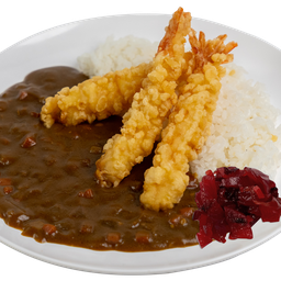ข้าวแกงกะหรี่กุ้งเทมปุระ